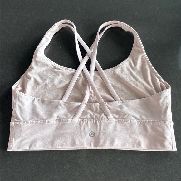 Pink Lululemon Energy Longline Bra with criss-cross back straps & removable pads - Picture 2 of 9
